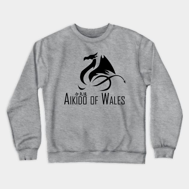 Aikido of Wales (Black) Crewneck Sweatshirt by timescape